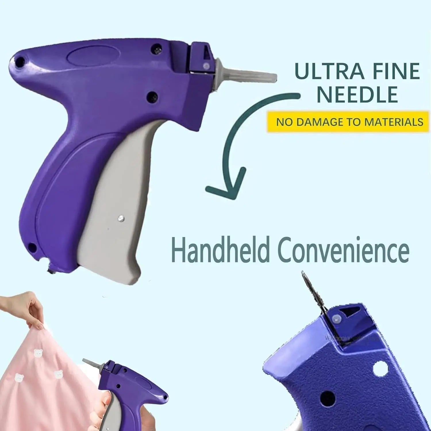 Quick Clothing Fixer,Clothing Fixer Micro Stitch Gun Fine Stitch Tagging Gun For Clothing Mini Stitch Gun Sewing Quilting Hemmin