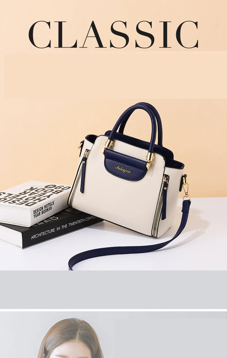 Women's bag 2025 new fashion women's bags hit color hand-held  bag Europeand the United States all-match shoulder messenger bag