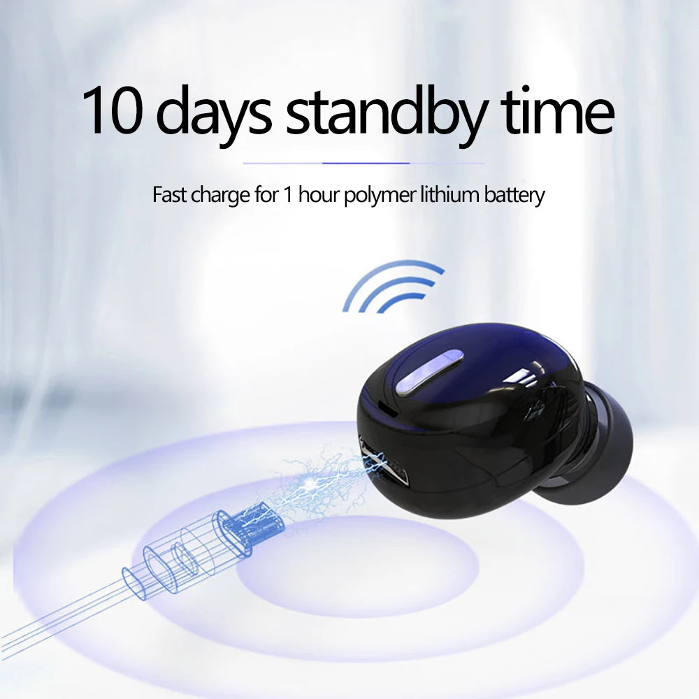 X9 Wireless Earphone Bluetooth-compatible 5.0 With Mic Single in-Ear Sports Headset For Xiaomi Huawei Stereo Sound Headphones