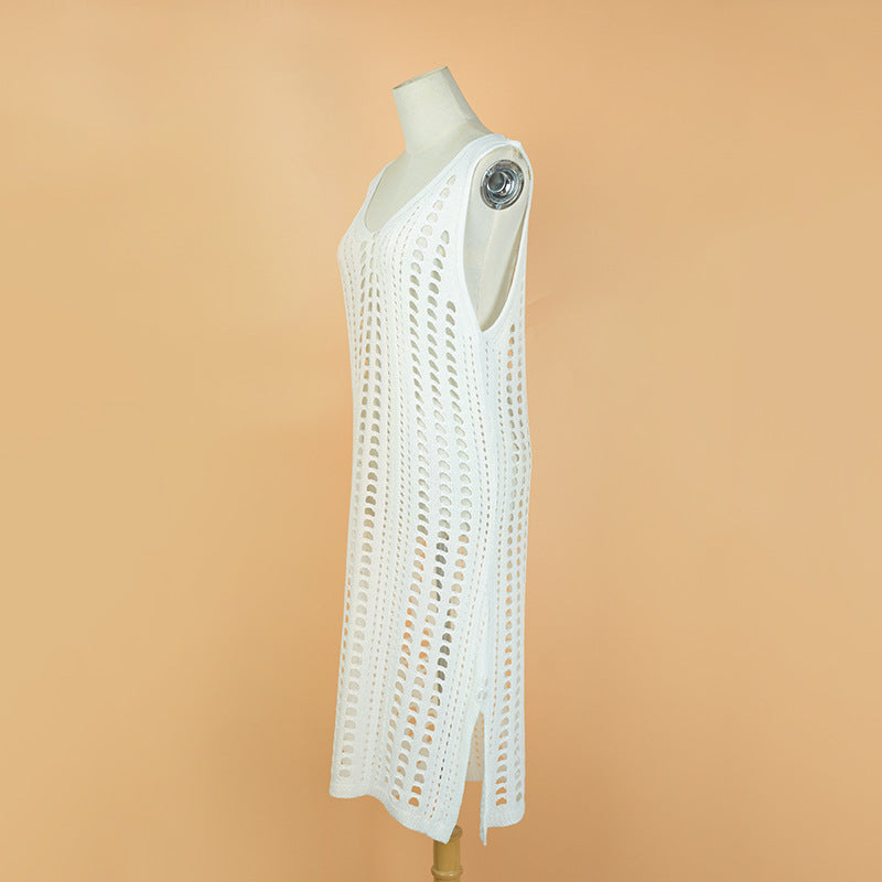 Sarong Beach Wrap Tunics Sexy Beach Bikini Cover-Ups Women Swimwear Dress White Swimsuit Cover Up Women Fishnet Crochet Swimsuit