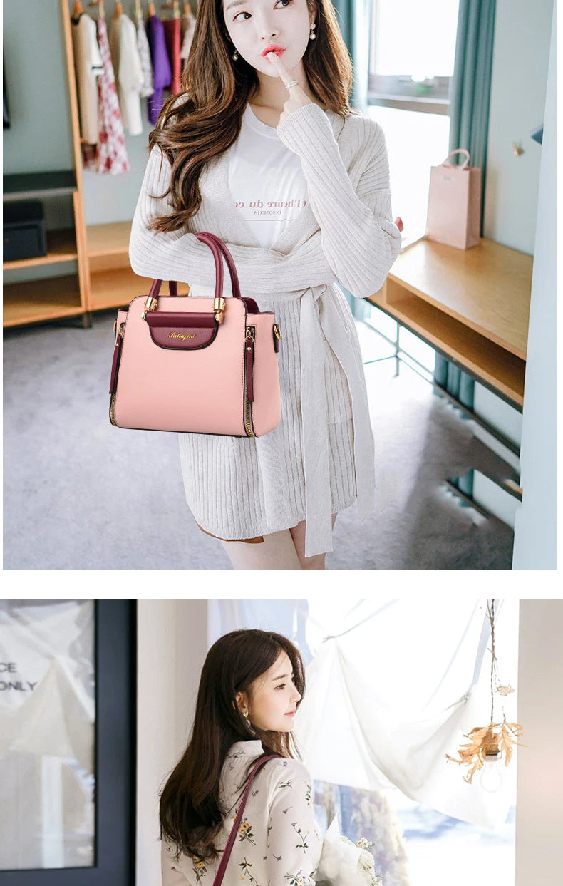 Women's bag 2025 new fashion women's bags hit color hand-held  bag Europeand the United States all-match shoulder messenger bag