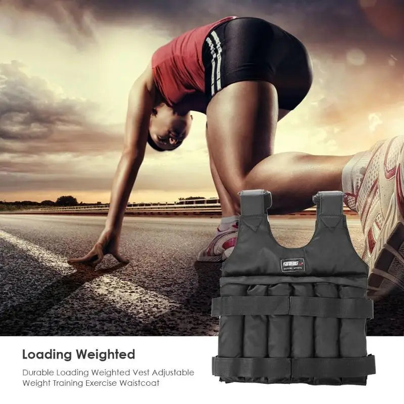 New 20/50 kg Loading Weighted Vest Jacket Load Weight Vest Exercise for Boxing Training Fitness Equipment for Running