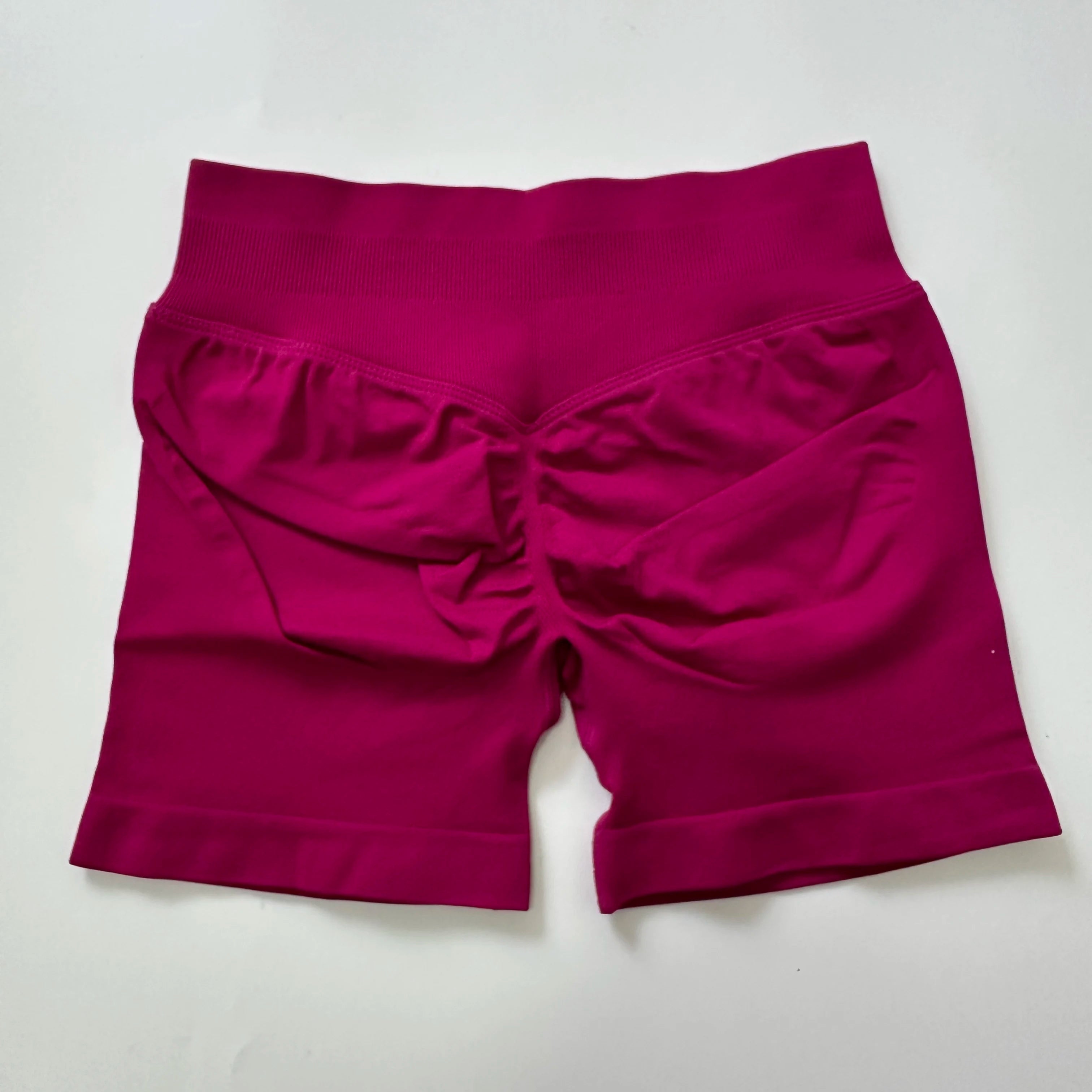 No Logo Shorts Low Ribbed Band Yoga Shorts Seamless Scrunch Bum Workout Gym Shorts Booty Stretch Running Shorts Fitness Clothes