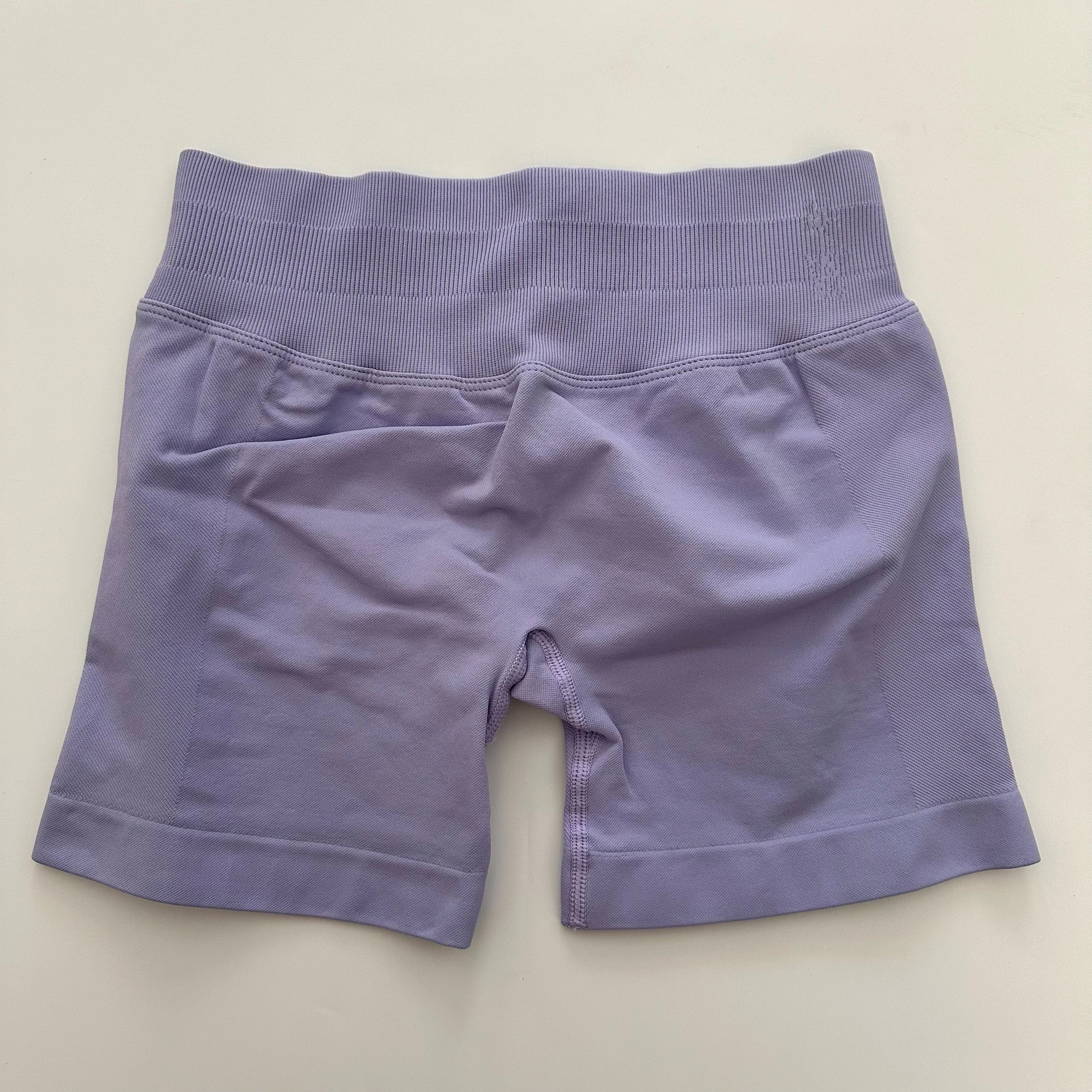 No Logo Shorts Low Ribbed Band Yoga Shorts Seamless Scrunch Bum Workout Gym Shorts Booty Stretch Running Shorts Fitness Clothes