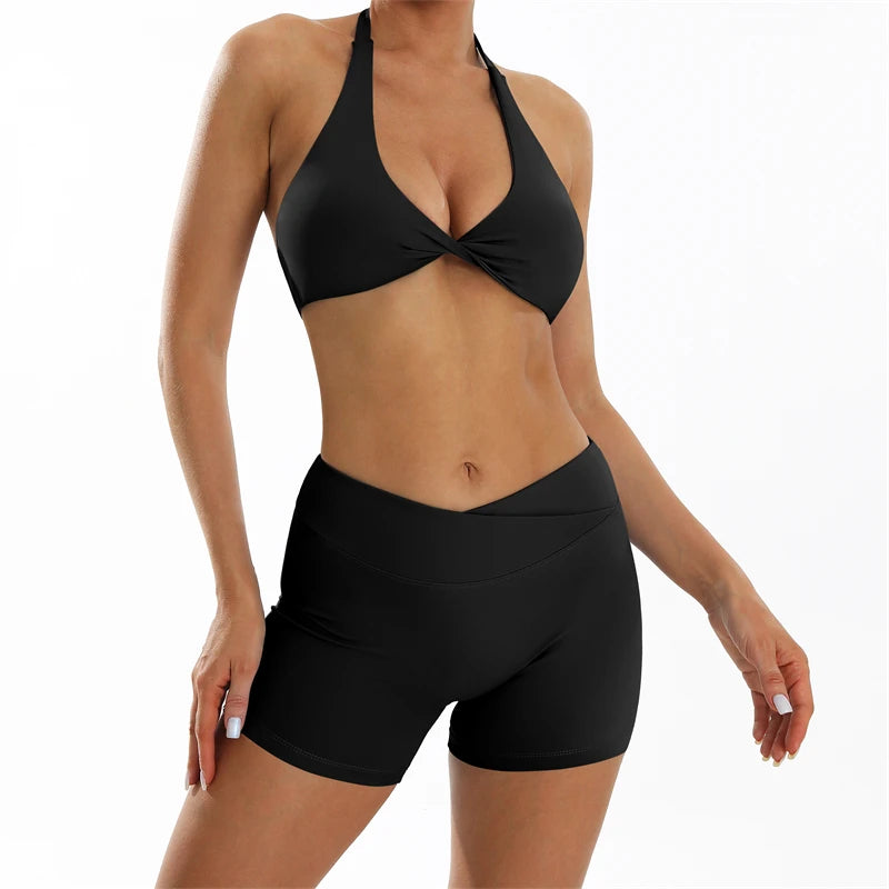 Butt Lifting Sports Set Shorts Gym Exercise Clothes Women's Yoga Suit For Fitness Short and Underwear Training Workout Tracksuit