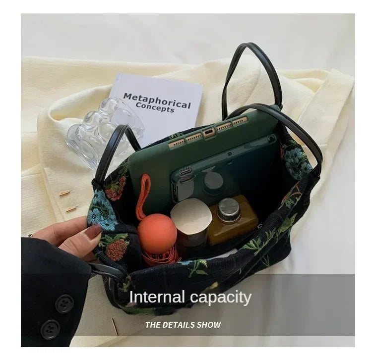 New Chinese Style Retro Bag 2025 New Models Silk Jacquard Fashionable Minimalist Bag Single Shoulder Diagonal Cross Women's Bag