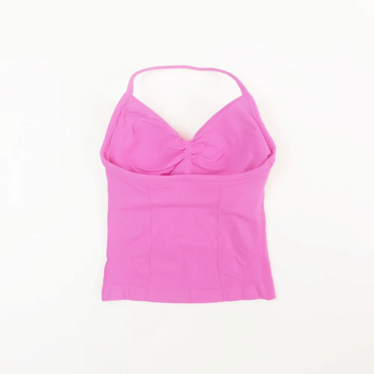 NCLAGEN Longline Strappy Top Sports Women's Yoga Vest With Built In Bra Fitness Top Gym Beautiful Back Running Workout Halter