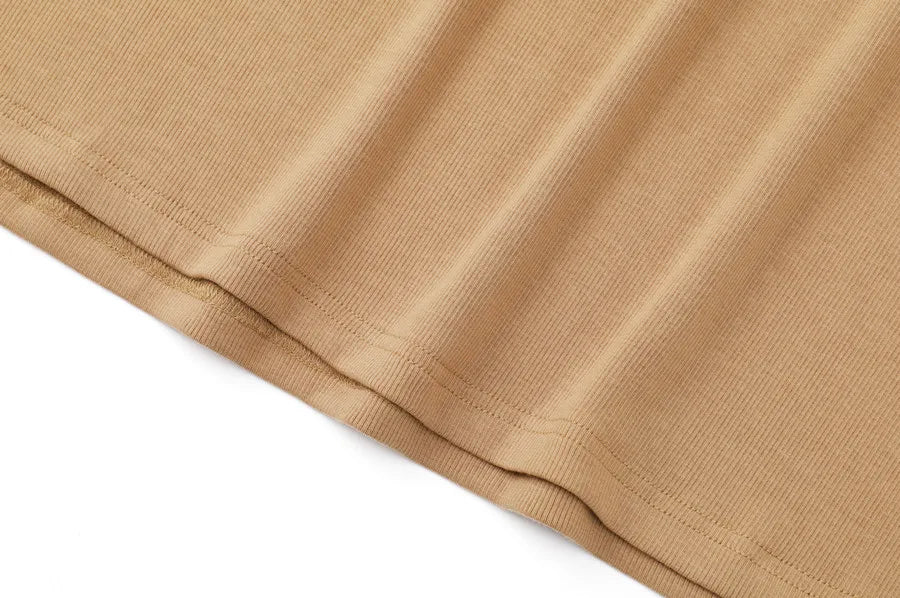 AS 2024 summer woman clothes cardigan Ankle Length maxi dress nature fiber ribbing fabric clothing  ( Ship in 1 day)