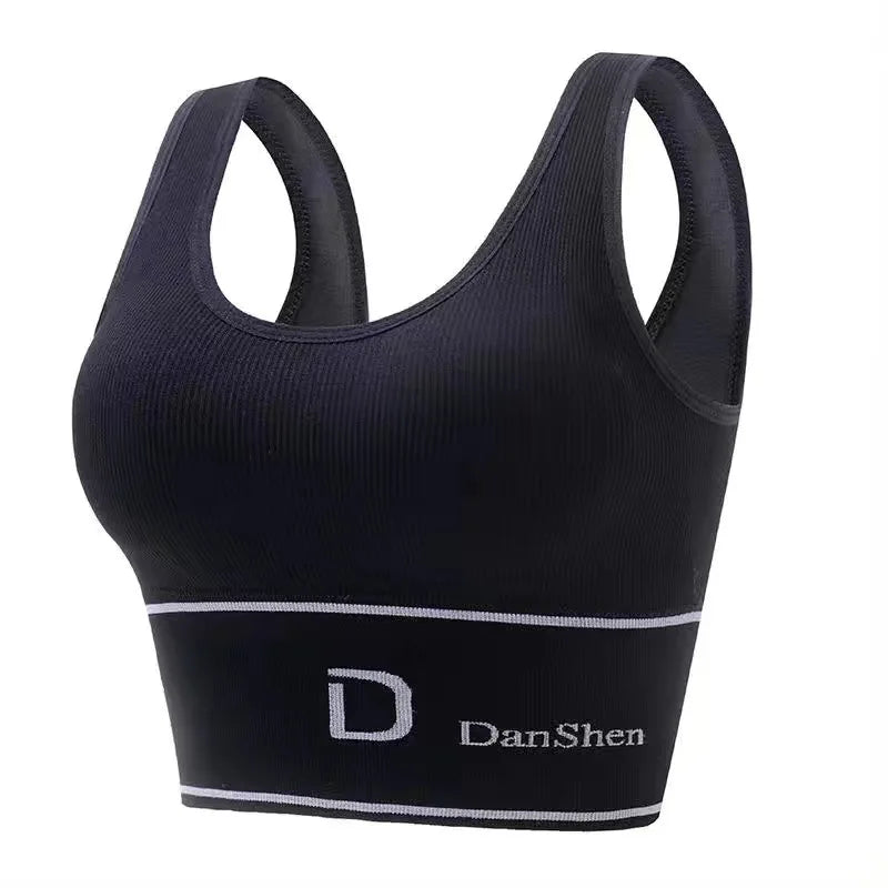 Women's Sexy Underwear Seamless Sports Bra high elasticity Deep U-Shaped Without Steel Ring Yoga Bra Top