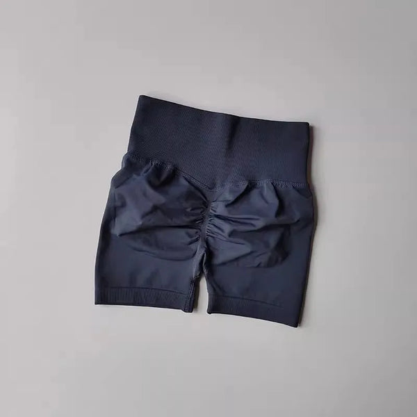 Summer High-Waist Women's Yoga Shorts Breathable Fitness Butt Lift Sports Running Shorts Cycling Push-Up Workout Gym Shorts