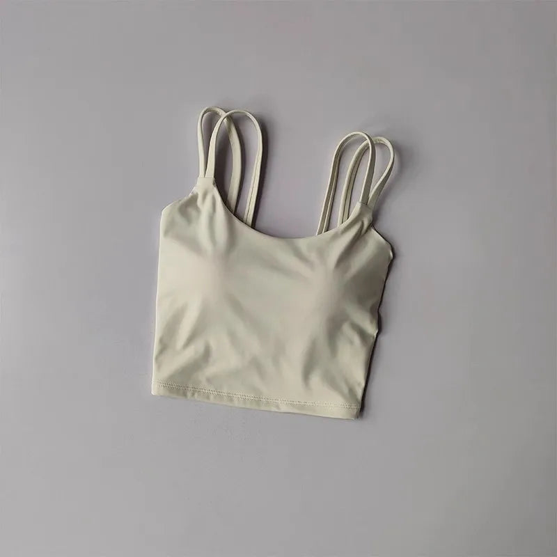 Women's Sports Bras Fitness Top, Sexy Lingerie, Push Up Fixed Pad, Yoga Bra, Back knotted Underwear, Running Vest, Gym Tops