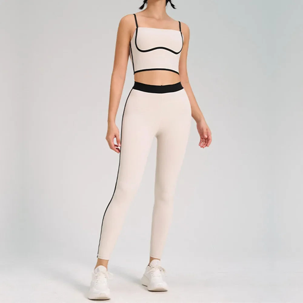 1/2PCS Women Tracksuit Yoga Set Gym Set Bra Sports Anti Shorts Skirt Workout Sportswear Running Gym Wear Athletic Suits