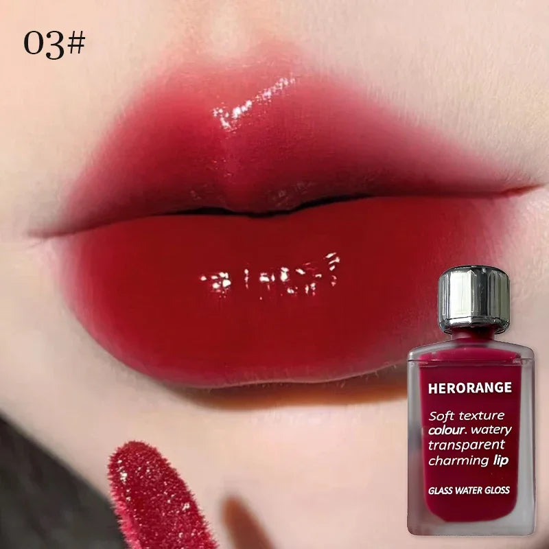 Punk Juice Red Lip Gloss Black Mirror Water Light Lip Glaze Jelly Glass Lip Oil Waterproof Lipstick Nude Clear Tint Makeup