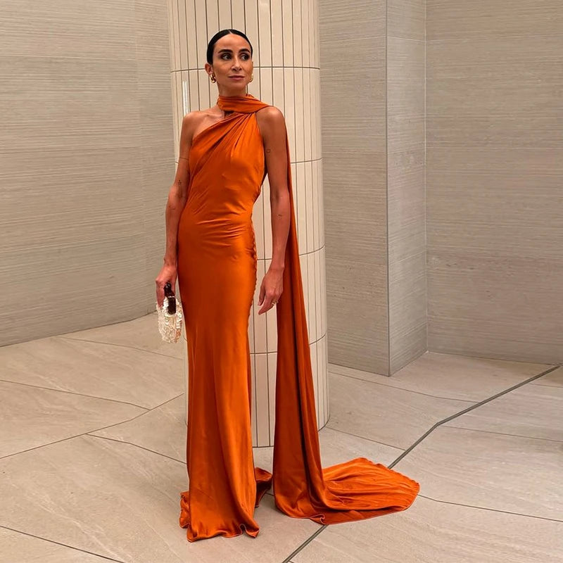 Elegant Solid Ribbon Women Halter Dress Off Shoulder Sleeveless Backless Slim Female Maxi Dresses 2025 Summer New Chic Lady Robe
