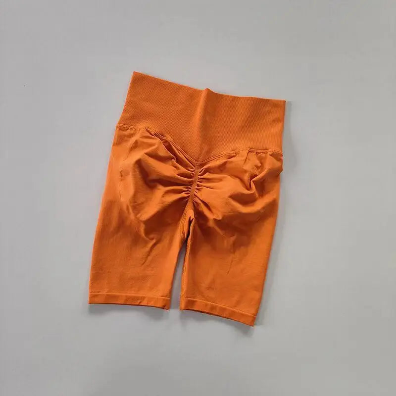 Women Yoga Shorts High Waist Sport Shorts Hip Push Up Soft Fitness Quick Dry Running Shorts Tummy Control Workout Gym Shorts