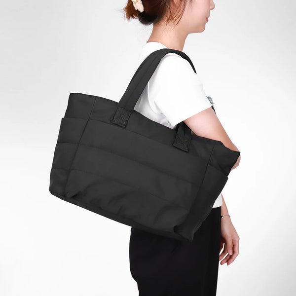 Shoulder Bag for Women Large Capacity Handbag Nylon Solid Color Puffy Purse Satchel Purse for Work Travel Gym Shop
