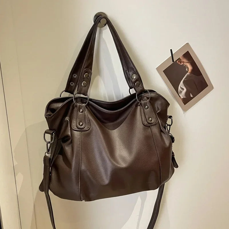 Soft Interior Compartment Shoulder Bags 2025 High Quality Contrasting Colors Bags for Women Fashion Zipper Pu Women's Handbags