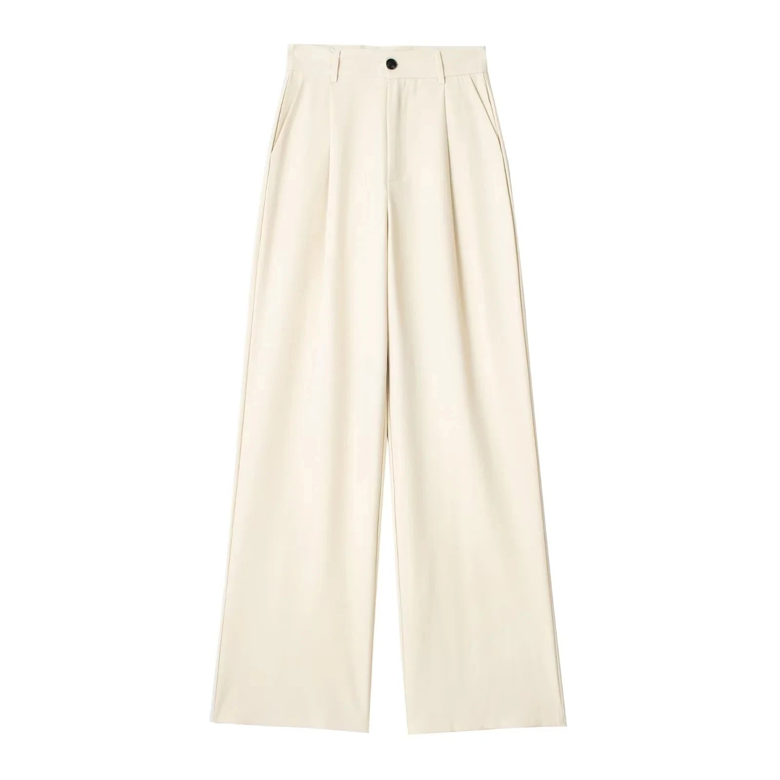 TRAF Women's Formal Pants Office Wear Women Striped Grey Black Pants Woman High Waist Baggy Suit Pants Casual Wide Leg Trousers