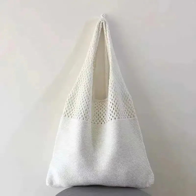 Designer Knitted Handbags Female Large Capacity Totes Women's Pack Summer Beach Bag Big Purses Casual Hollow Woven Shoulder Bags