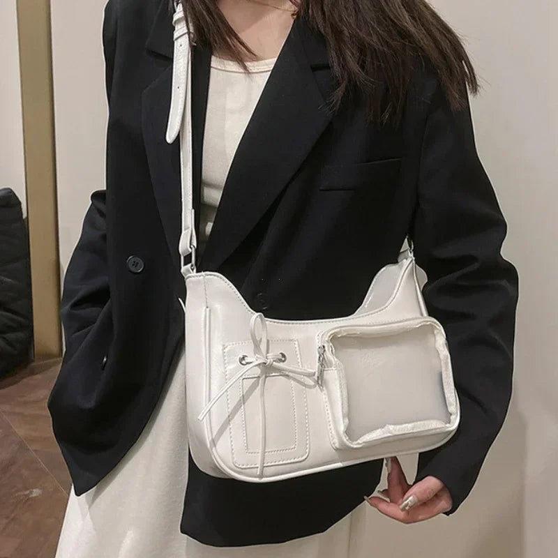 Y2k Harajuku Shoulder Bag Women Korean Transparent Ita Bag School Crossbody Bag Female Japanese Designer Preppy Handbag Purse