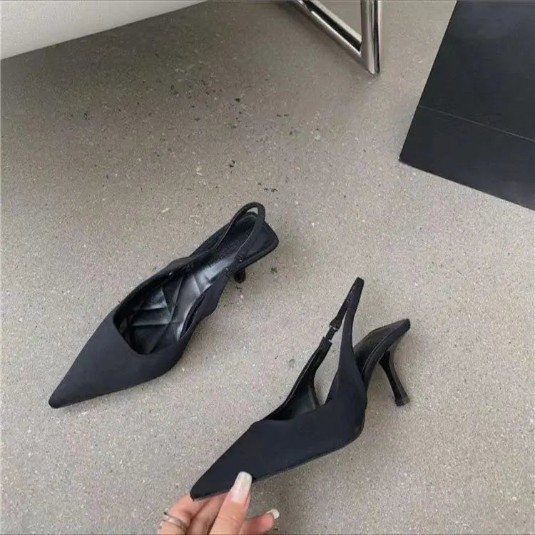 2024 Summer New Europe and The United States Large Size Fashion Pointed Sandals Temperament with French Women's Shoes