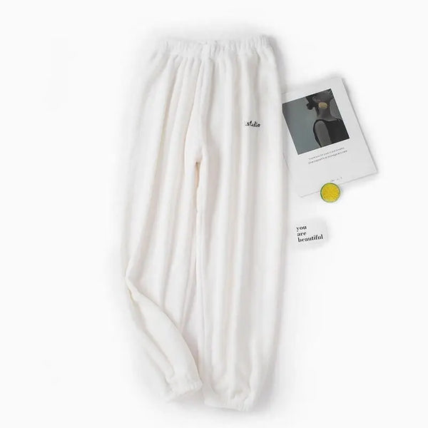 Autumn Women Solid Warm 1/2 Piece Sets Thicken Velvet Ribbed Fleece Set Pullover And Pants Women Casual Pajama Sets 2025