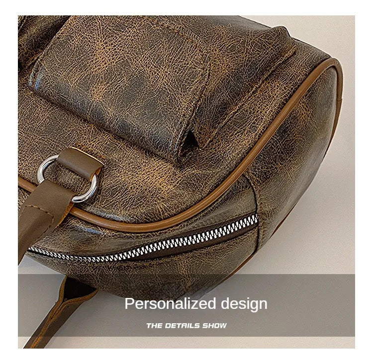 Retro Small Double Pockets Shoulder Bags for Women 2025 New Fashion Trend Designer Underarm Bag Female Handbags and Purses