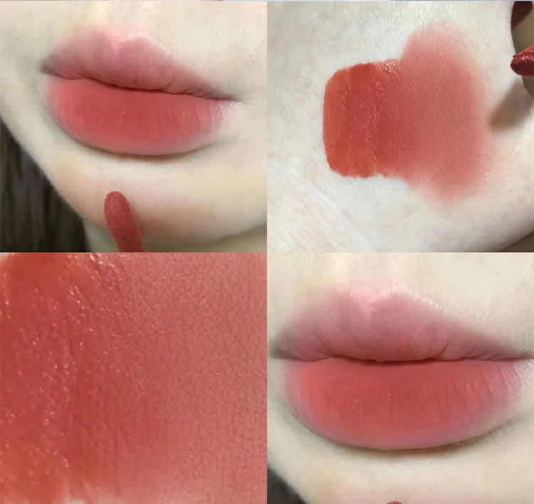 Gege Bear Rabbit Lip Glaze, Matte Velvet Lip Clay Long-lasting Color Non-drying Lipstick