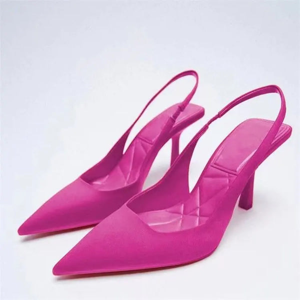 2024 Summer New Europe and The United States Large Size Fashion Pointed Sandals Temperament with French Women's Shoes