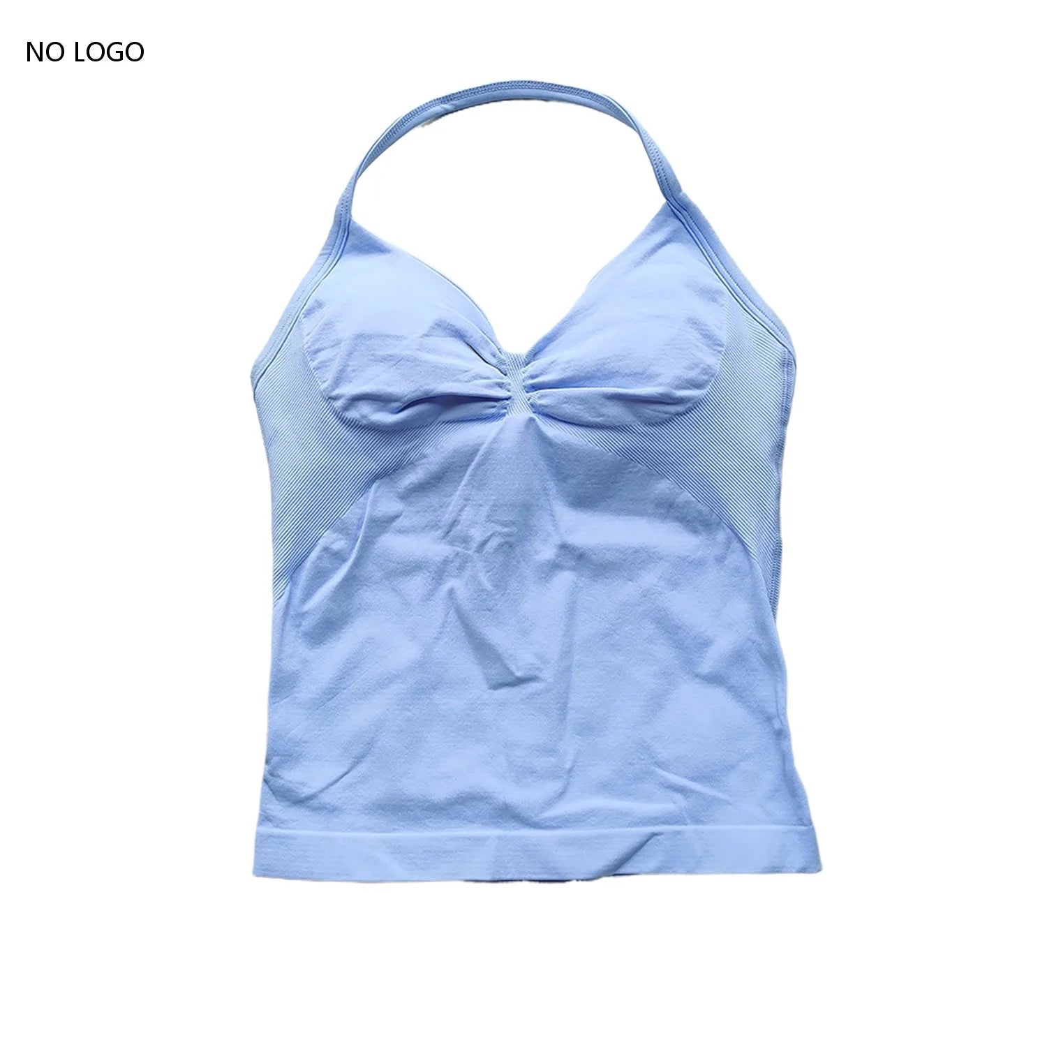 ARFTE Longline Strappy Gym Top Backless Gym Clothes Women Scrunch Built-in Bra With Removable Cups Yoga Tank Tops