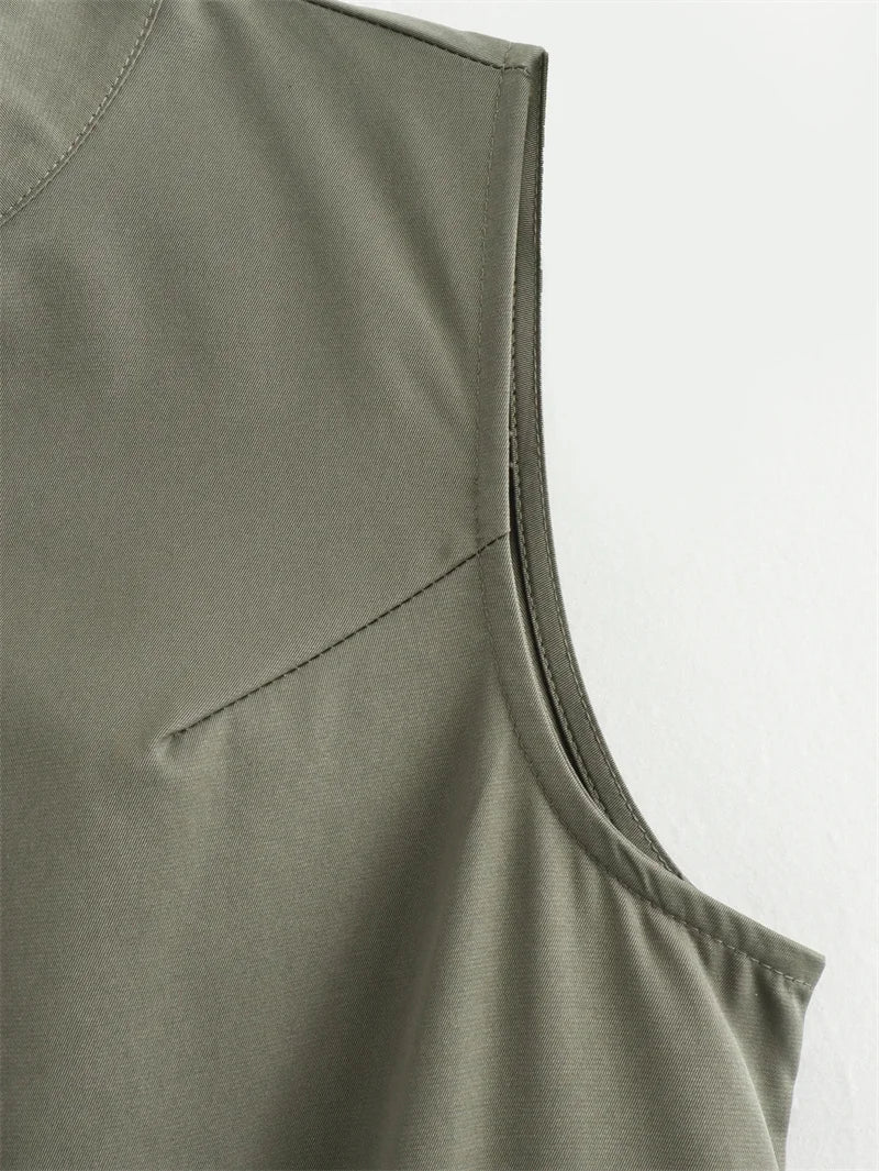 TRAF Zipper Long Dress