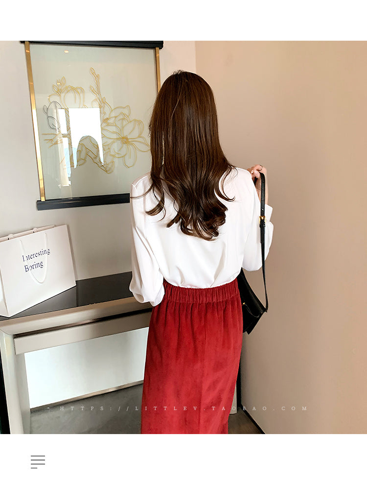 Spring Autumn Casual Chiffon Shirt Women Office Lady Shirts Fashion Female Long Sleeve Loose Solid Blouse Tops  S-4XL