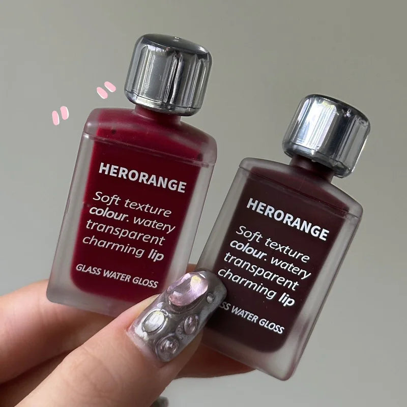 Punk Juice Red Lip Gloss Black Mirror Water Light Lip Glaze Jelly Glass Lip Oil Waterproof Lipstick Nude Clear Tint Makeup