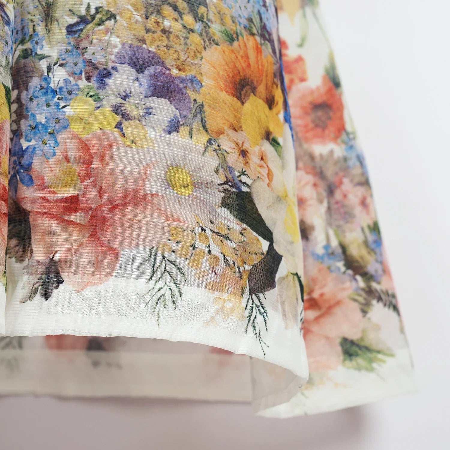 Real Shot Design Sense Positioning Print Single-Breasted Elegant Shirt A-Line Pocket Dress with Belt + Strap