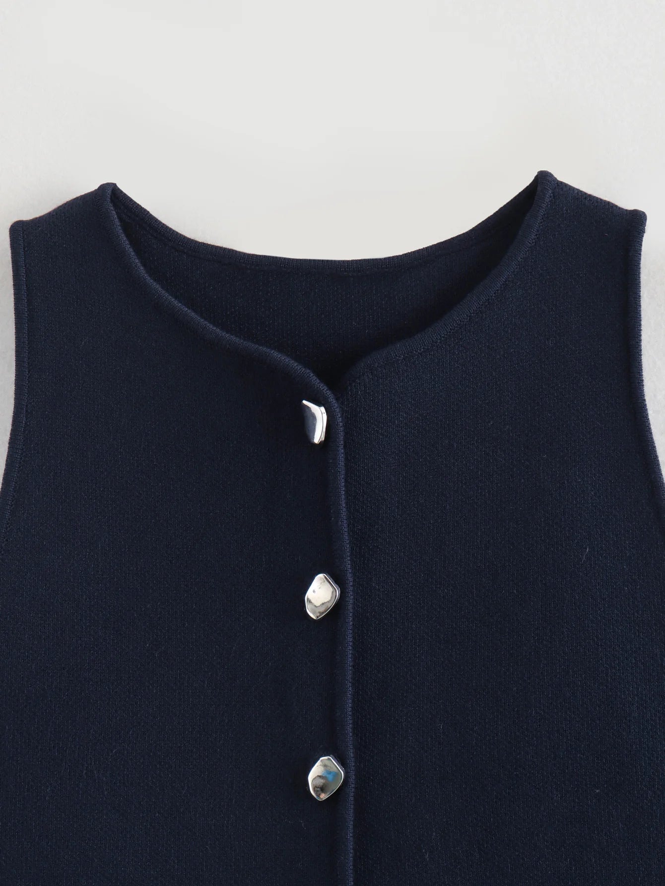 TRAF White Knit Crop Top Women Button Short Tops Woman 2024 Summer Tanks Camis Tops for Women Streetwear Vest Tank Top Female