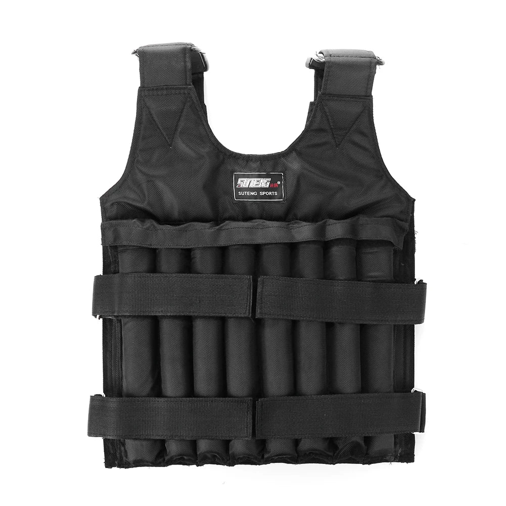 1 - 110LBS Adjustable Weighted Vest Running Loading Weighted Vest Training Workout Fitness Adjustable Waistcoat Jacket Man Women