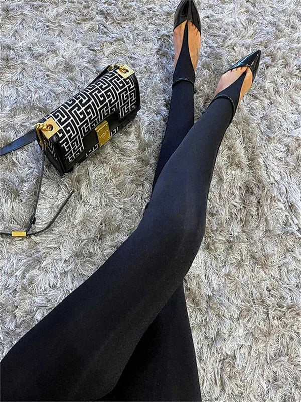 Korean Fashion Winter Black High Waisted Skinny Y2K Women Pants Sexy Glitter Casual Club 2022 Leggings Pants Long