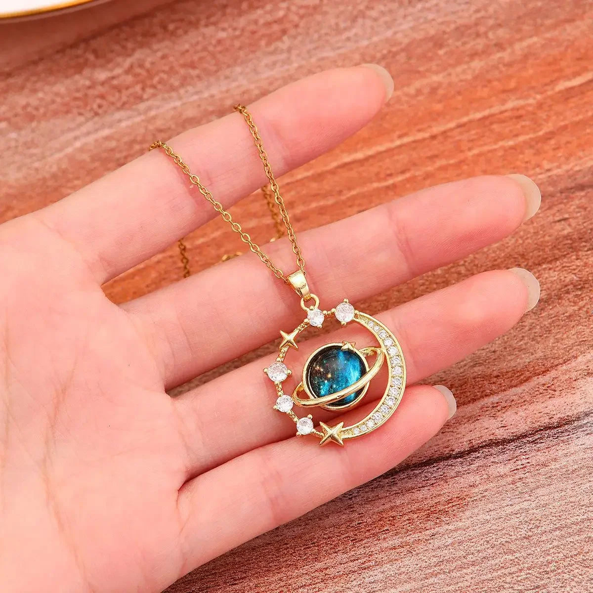 Collares Para Mujer Delicate and Beautiful Starry Pendant Necklace With Micro-Inlaid Zirconium Luxury Pendants Кулон