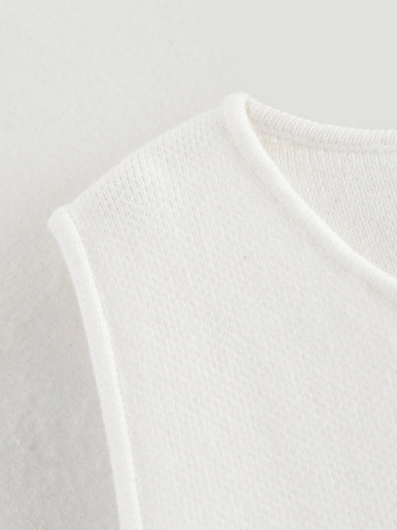 TRAF White Knit Crop Top Women Button Short Tops Woman 2024 Summer Tanks Camis Tops for Women Streetwear Vest Tank Top Female