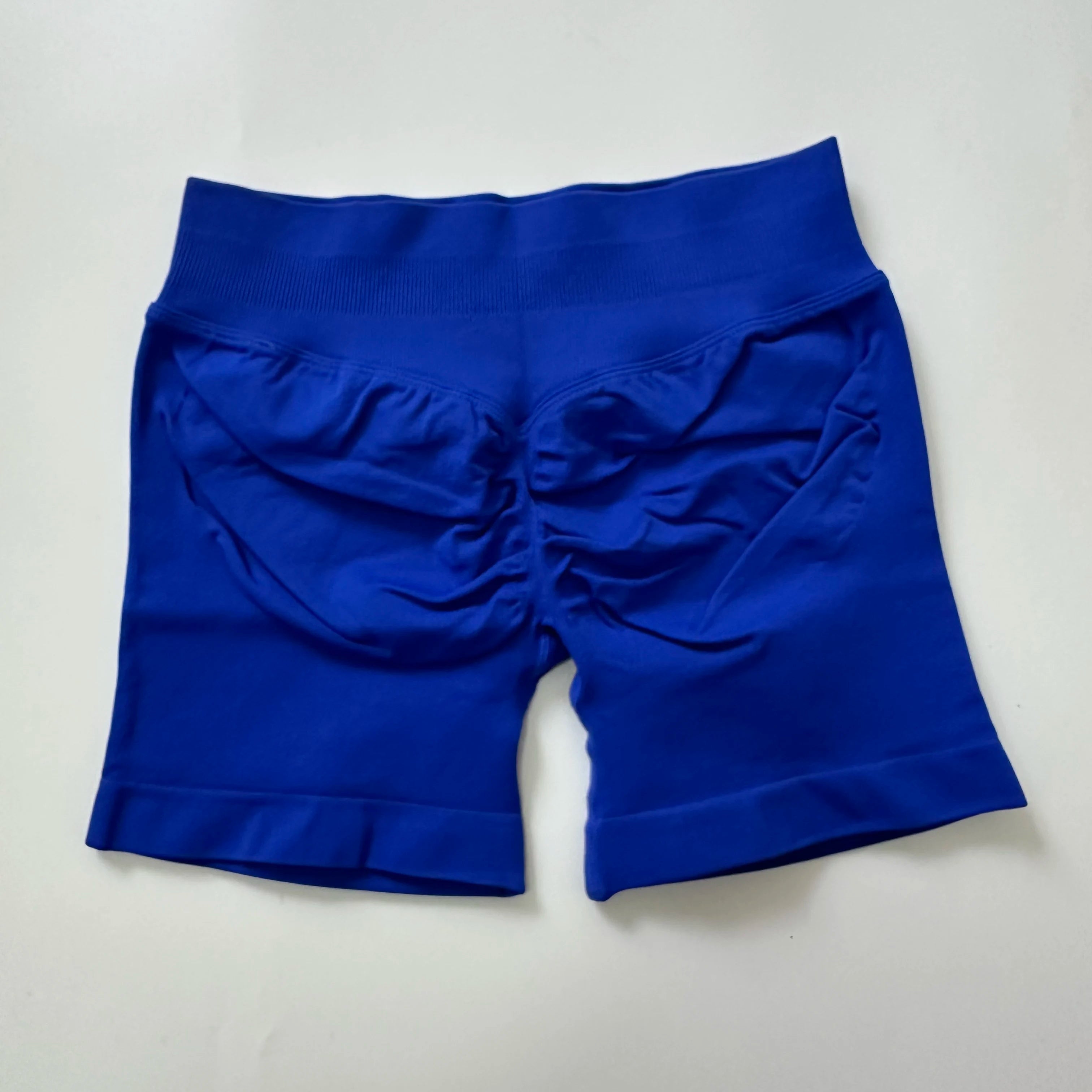 No Logo Shorts Low Ribbed Band Yoga Shorts Seamless Scrunch Bum Workout Gym Shorts Booty Stretch Running Shorts Fitness Clothes