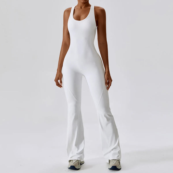 Solid Yoga Jumpsuit One Piece Outfit Fitness Bodysuit Workout Clothes for Women Sportwear Women Buttock lifting Set Activewear