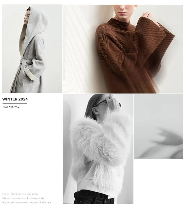 AMII Minimalism Shirt Pants For Women 2025 Spring New Casual Basic Shirt Sold Separate Straight Long Wide Leg Pants 12511048