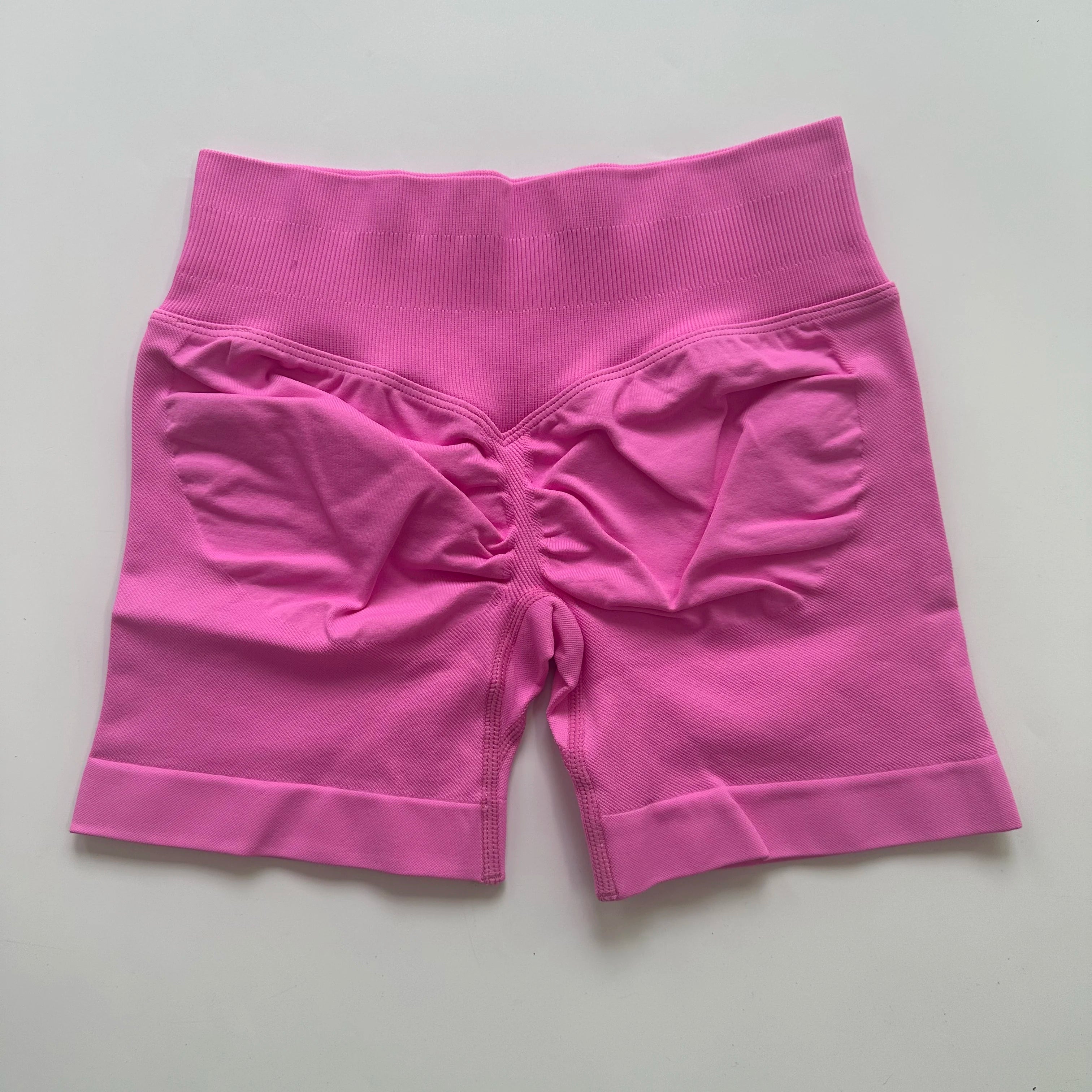 No Logo Shorts Low Ribbed Band Yoga Shorts Seamless Scrunch Bum Workout Gym Shorts Booty Stretch Running Shorts Fitness Clothes