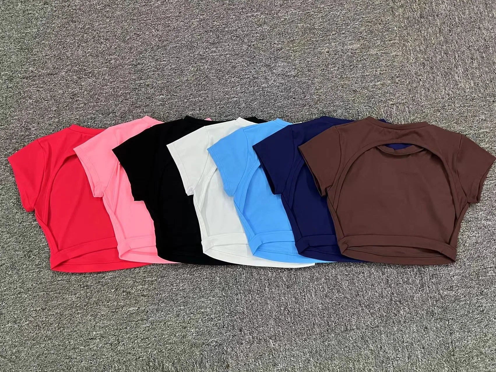Sports Muscle Back Tee Without Padded Women Backless Sports Shirts Workout Gym Training Yoga T-Shirt Outdoor Open Back Tops