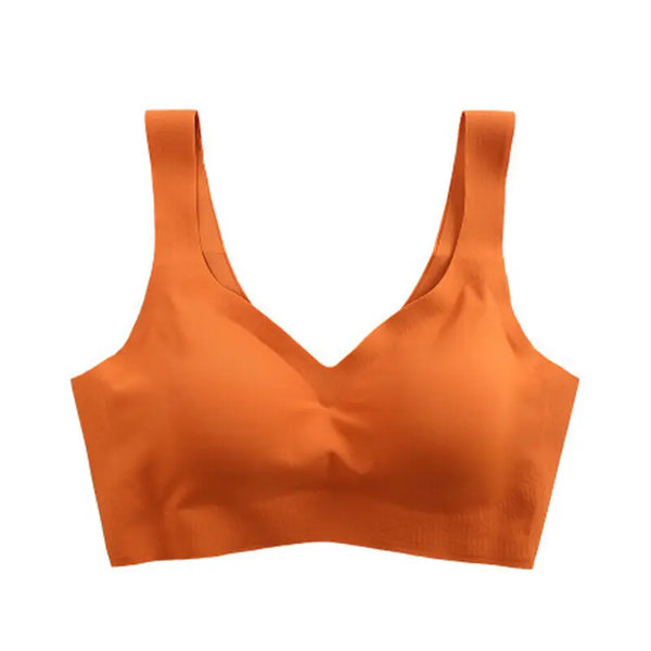 Summer Women's Sports Bra Gym Seamless Ice Silk Bra Removable Chest Pad Bralette No Steel Ring Breathable Yoga Run Underwear