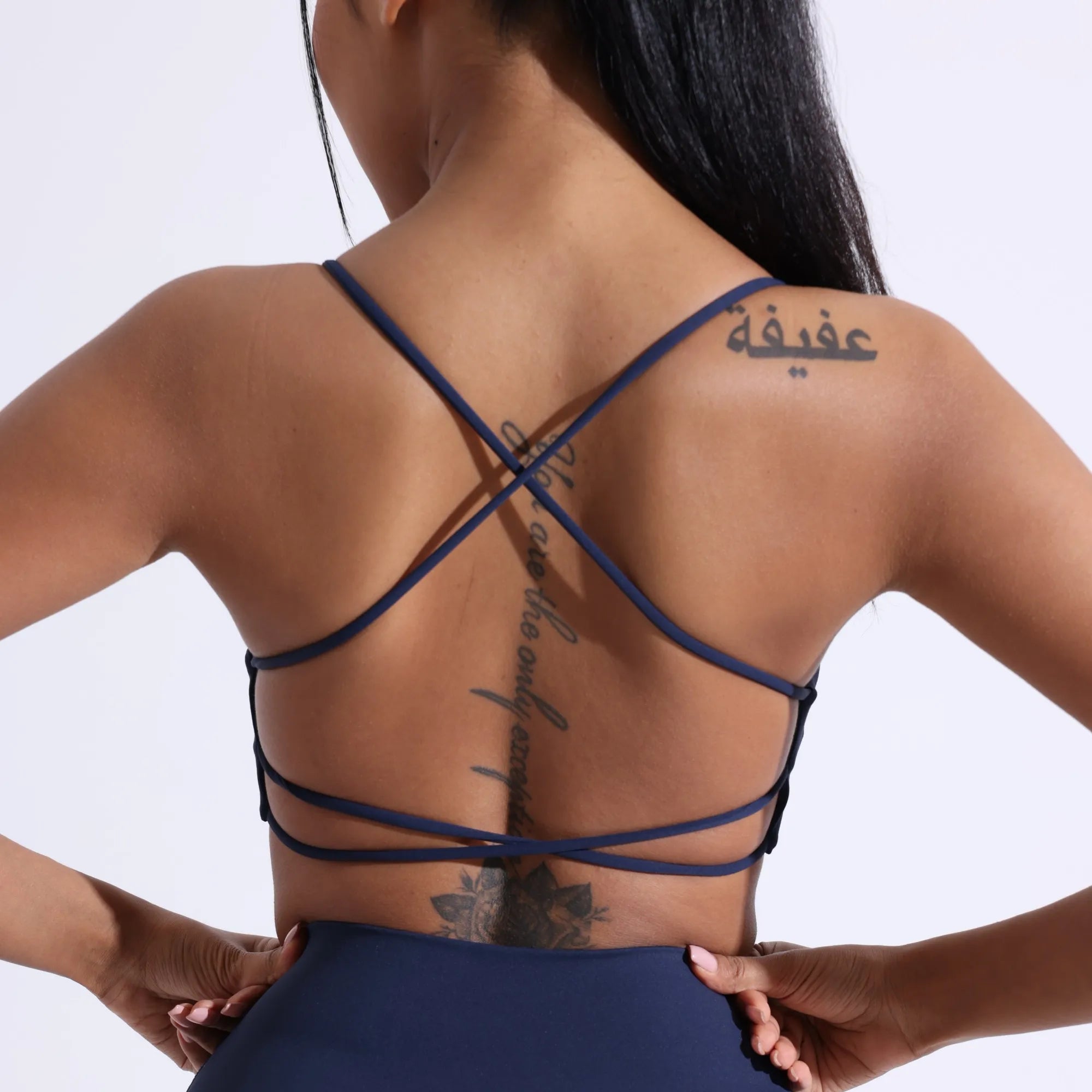 Solid Color Gym Yoga Underwear Women Cross Back Straps Fitness Bra High Strength Tight Sport Top Comprehensive  With Chest Pad