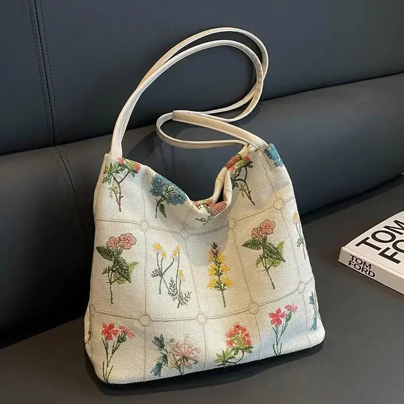 New Chinese Style Retro Bag 2025 New Models Silk Jacquard Fashionable Minimalist Bag Single Shoulder Diagonal Cross Women's Bag