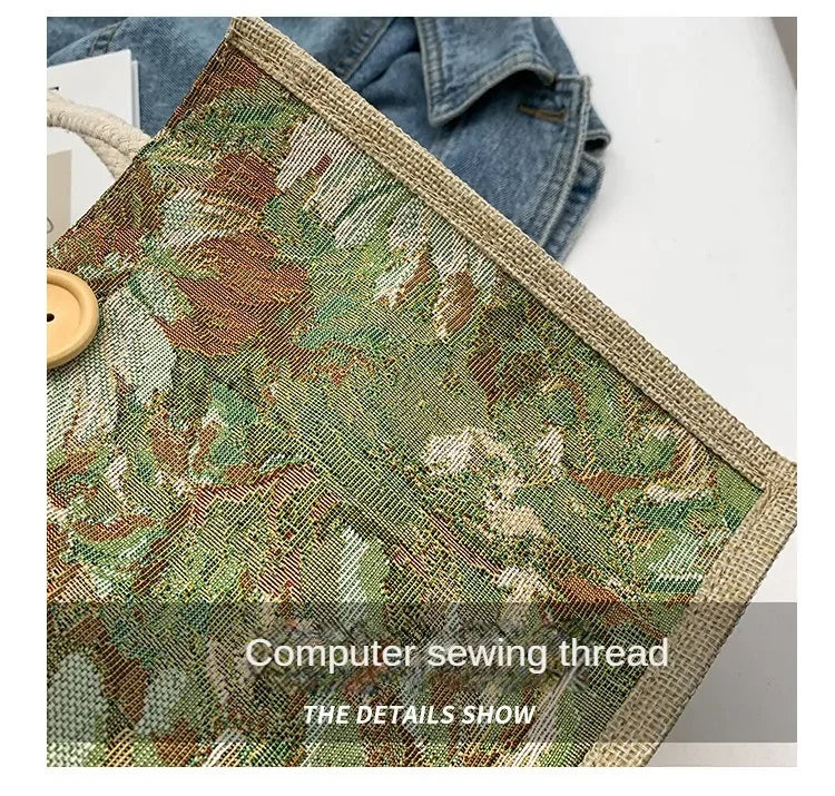 Portable Hand Bag Linen Bag Women Ins Style Students Handbags Fashion Ladies Top-handle Bags Designer Luxury Сумка Женская Bolsa