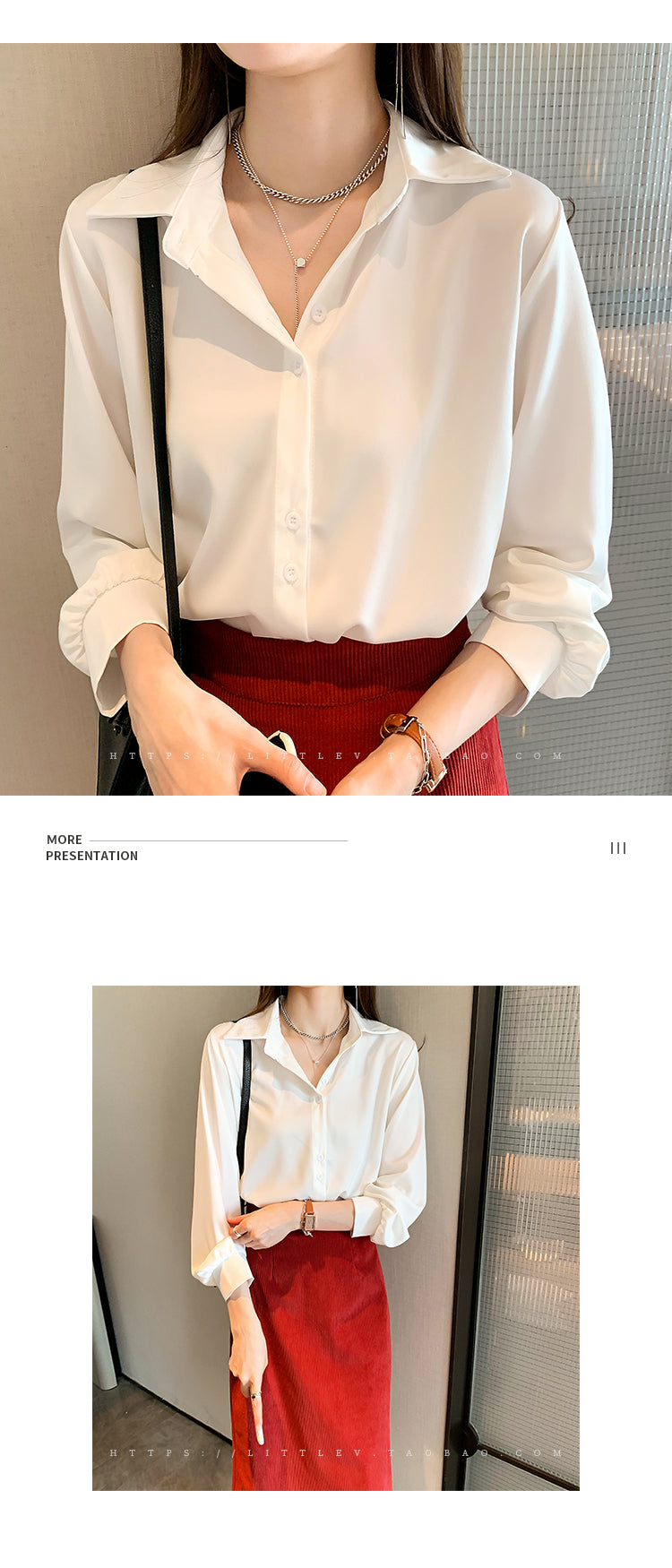 Spring Autumn Casual Chiffon Shirt Women Office Lady Shirts Fashion Female Long Sleeve Loose Solid Blouse Tops  S-4XL