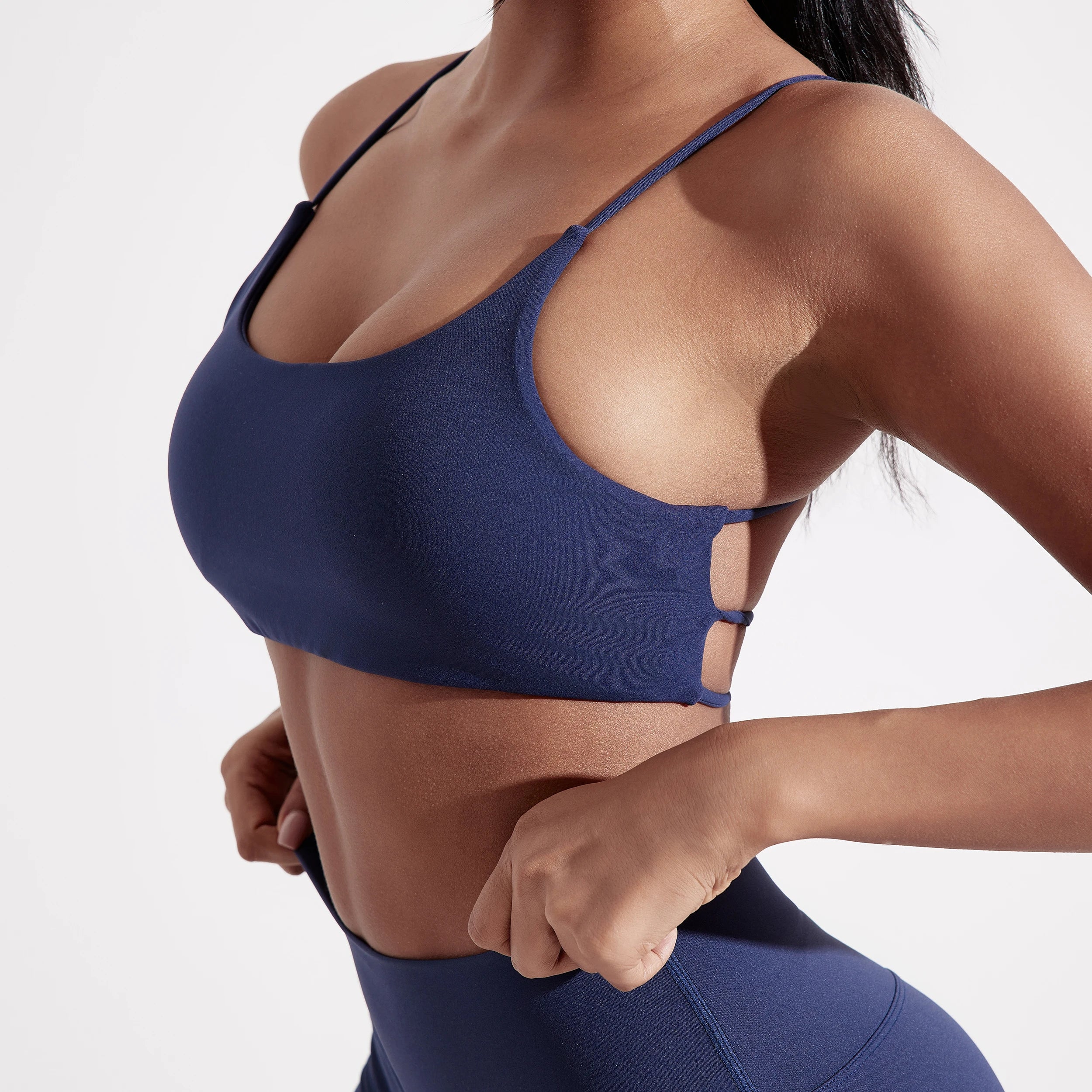 Solid Color Gym Yoga Underwear Women Cross Back Straps Fitness Bra High Strength Tight Sport Top Comprehensive  With Chest Pad